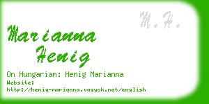 marianna henig business card